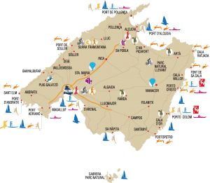 Mapa de actividades Mallorcatopactivities